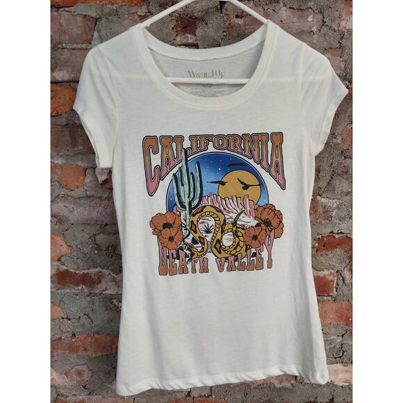 Wound Up Top Juniors Sz M 7-9 Shirt California Death Valley Fitted 74 - Picture 1 of 3